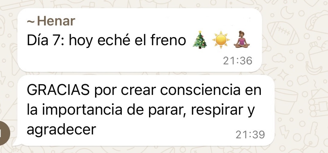 mensaje real del grupo · edición anterior