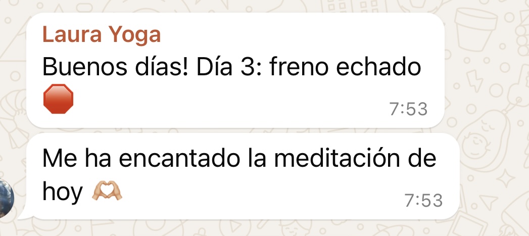 mensaje real del grupo · edición anterior